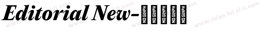 Editorial New字体转换